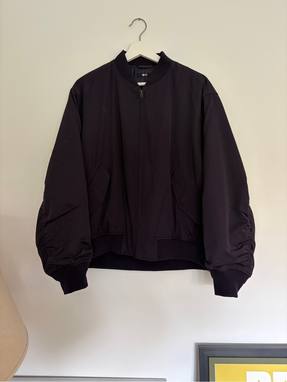 Uniqlo C Purple Bomber Jacket with Ribbed Trim